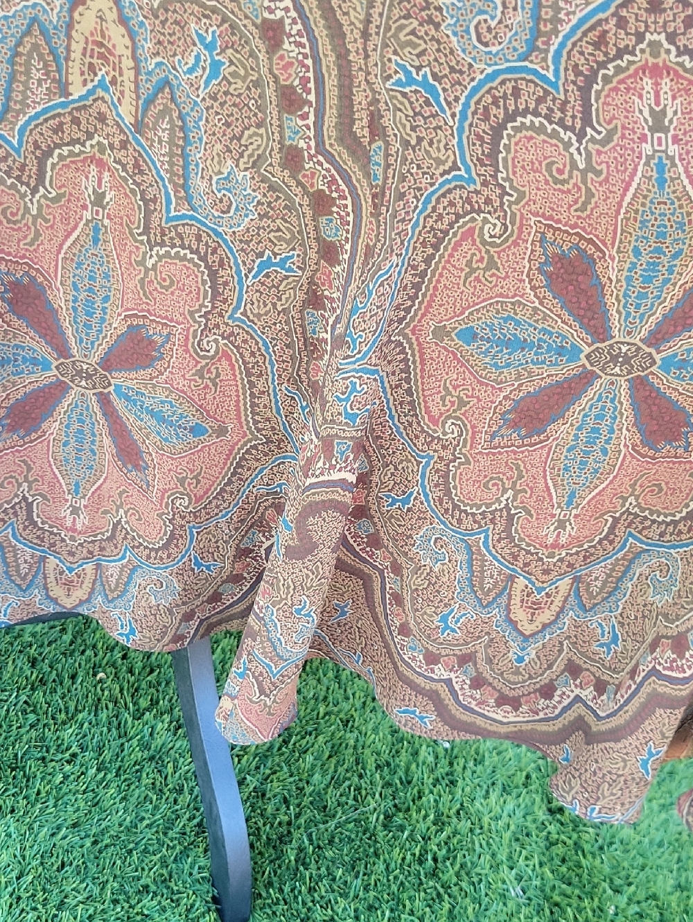 100% Silk Brown Floral Patterned Rodeo Western Cowgirl Festival Vibe Skirt 12 - Picture 15 of 15